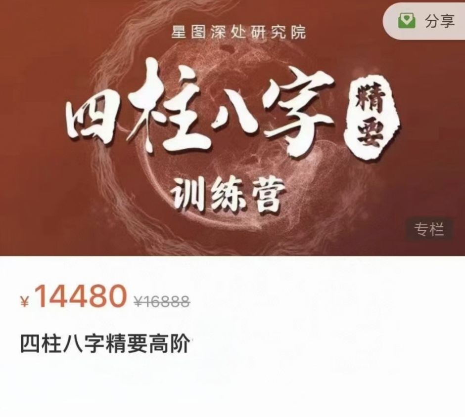 【易学课程】陈安逸团队2025年最新四柱八字高阶4期(讲师:仪山)