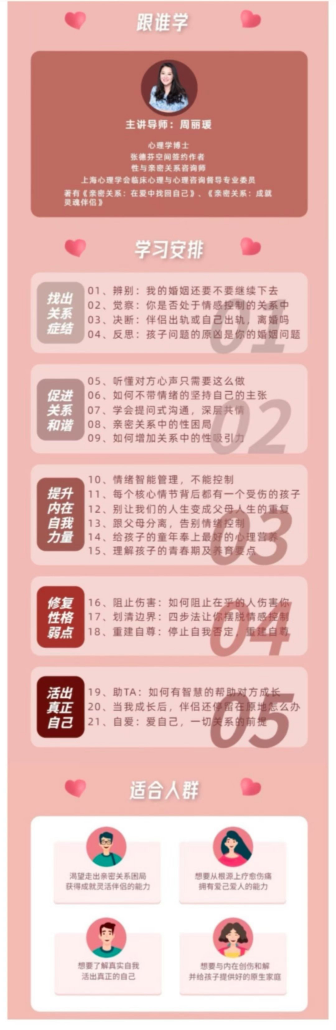 【亲密关系】周丽媛 高品亲质密关系课