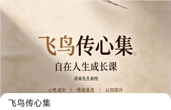 【个人成长】2026诺米老师飞鸟之道飞鸟传心集大合集146节视频课