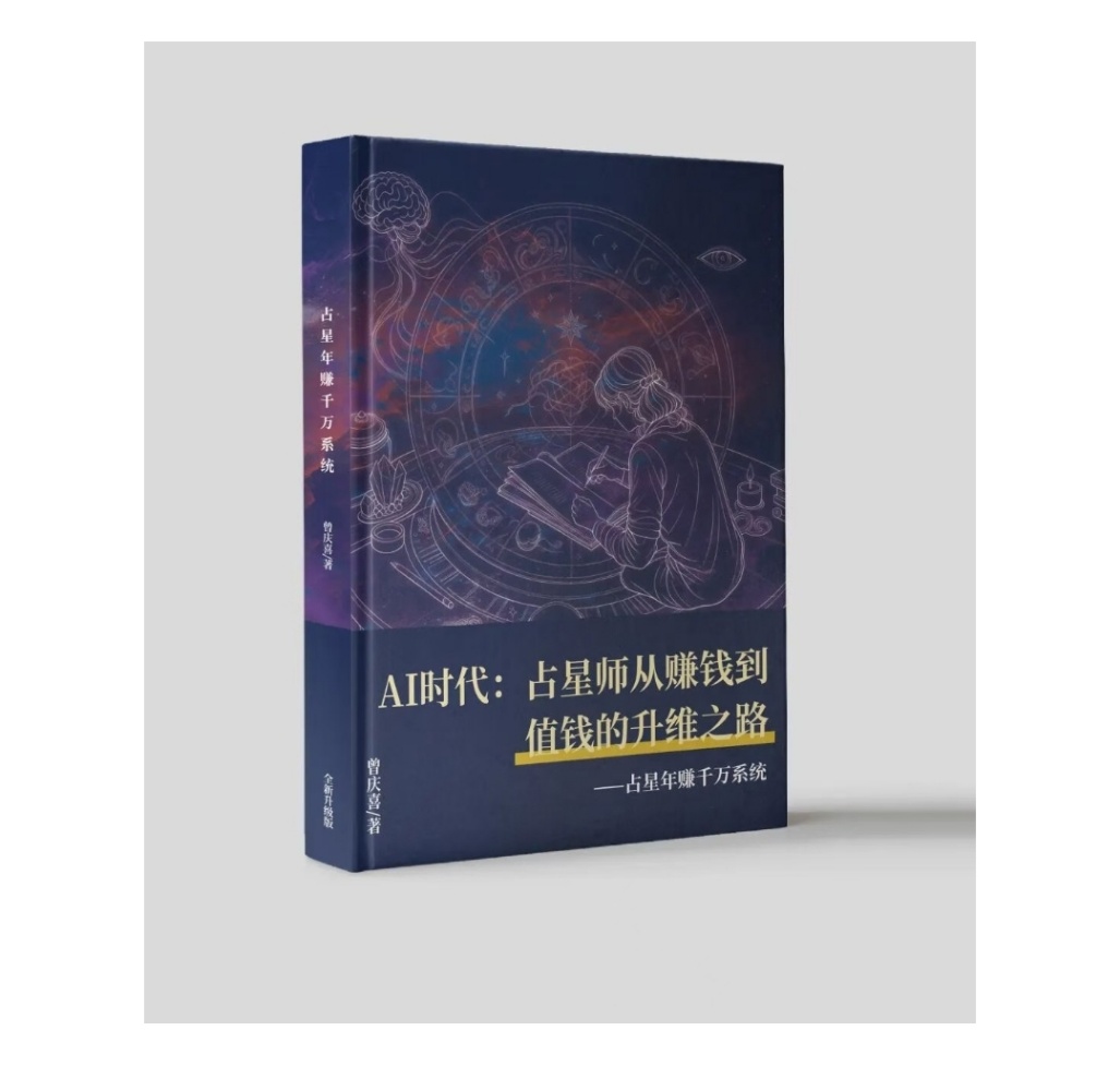 【重磅占星变现】曾庆喜 占星年赚千万系统 水瓶AI时代：从赚钱到值钱的升维之路 电子书一节视频