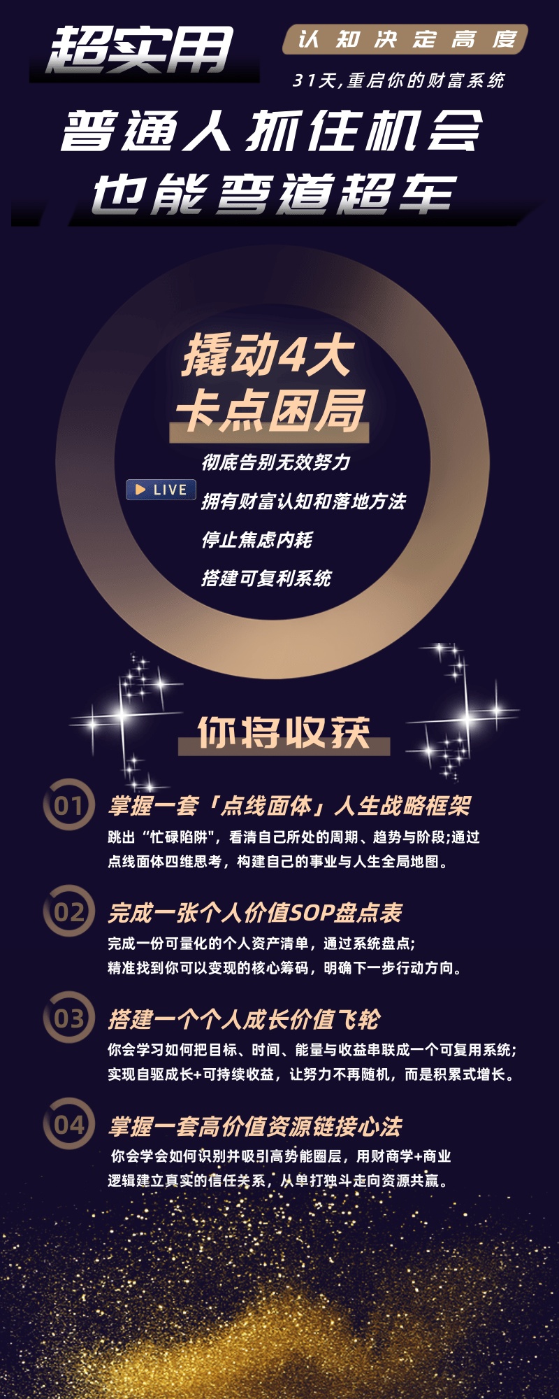 【财富课程】金钱之道-财富觉醒,30天落地实战训练营