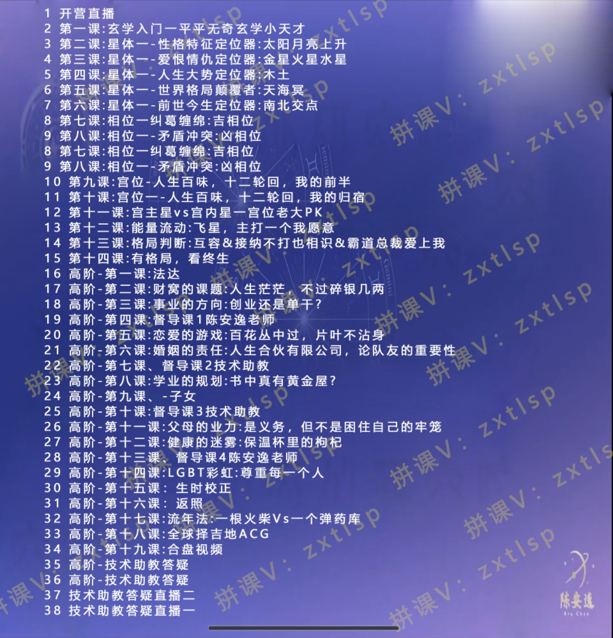 陈安逸玄学变现大师班第一期